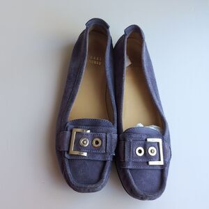 Stuart Weitzman genuine sided blue loafers moccasins size 7